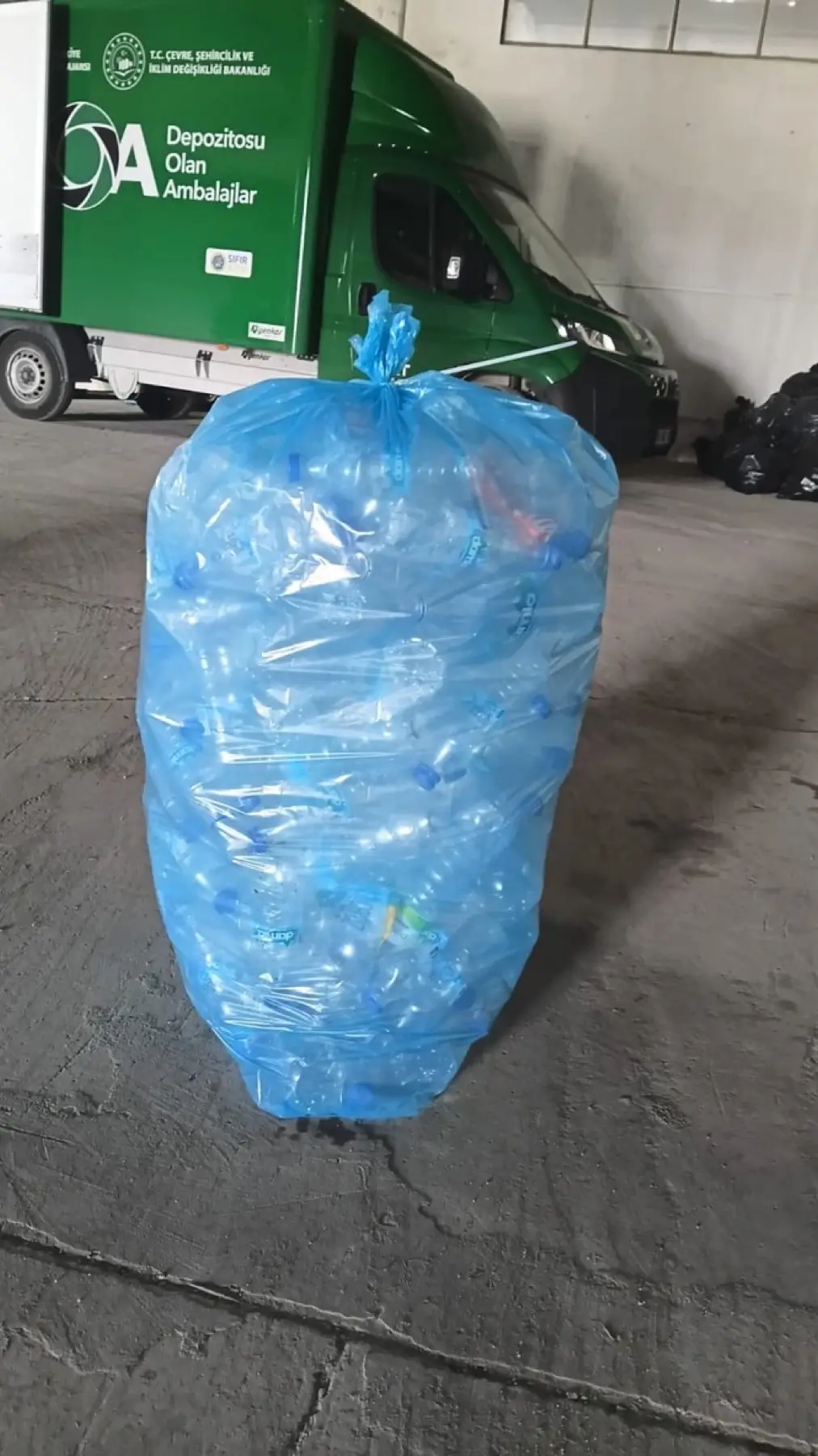 PET ve alüminyum için mavi toplama torbası